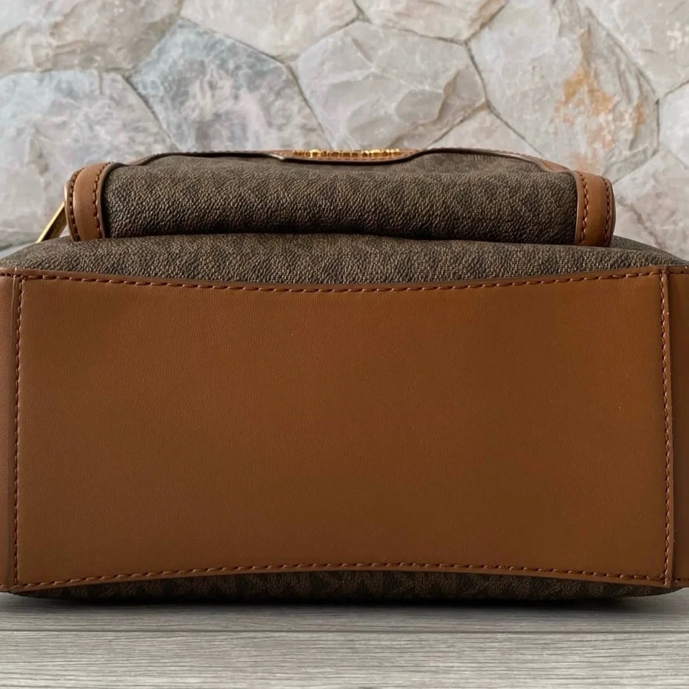 Michael Kors Jayce Medium Brown Signature Backpack - Picture 5 of 8